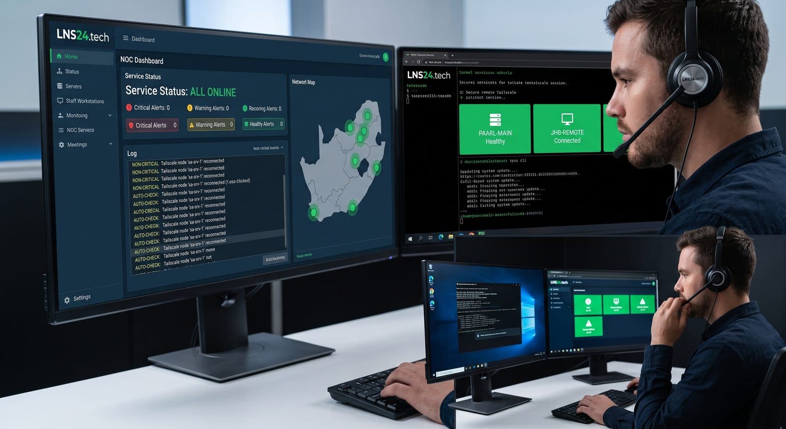 LNS24 IT support resolving a server issue